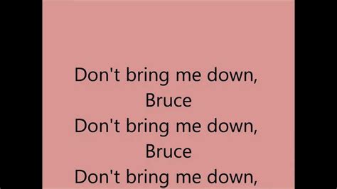 don't bring me down lyrics